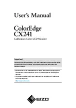 Предварительный просмотр 1 страницы Eizo ColorEdge CX241 User Manual