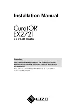 Предварительный просмотр 1 страницы Eizo CuratOR EX2721 Installation Manual