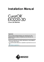 Eizo CuratOR EX3220-3D Installation Manual preview