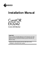 Eizo CuratOR EX3242 Installation Manual предпросмотр