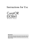 Eizo CuratOR EX5841 Instructions For Use Manual предпросмотр