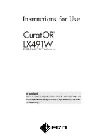 Preview for 1 page of Eizo CuratOR LX491W Instructions For Use Manual