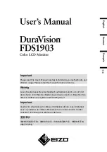 Eizo Dura Vision FDS1903 User Manual preview