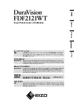 Preview for 1 page of Eizo DuraVision FDF2121WT Setup Manual