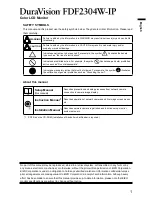 Preview for 2 page of Eizo DuraVision FDF2304W-P Setup Manual