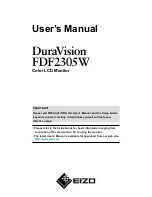 Eizo DuraVision FDF2305W User Manual preview