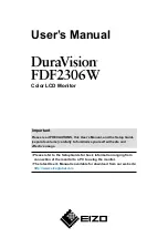Eizo DuraVision FDF2306W User Manual preview