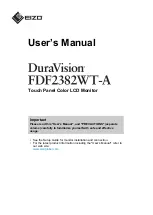 Eizo DuraVision FDF2382WT-A User Manual preview