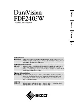 Preview for 1 page of Eizo DuraVision FDF2405W User Manual