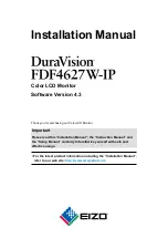 Предварительный просмотр 1 страницы Eizo DuraVision FDF4627W-IP Installation Manual