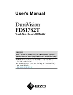 Preview for 1 page of Eizo DuraVision FDS1782T User Manual