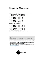 Eizo DuraVision FDSV1201 User Manual предпросмотр