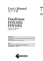 Eizo DuraVision FDV1002 User Manual preview