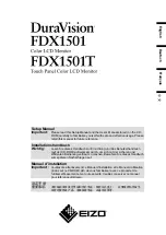 Preview for 1 page of Eizo DURAVISION FDX1501 Setup Manual