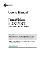 Eizo DuraVision FDX1502T User Manual предпросмотр