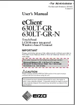 Eizo eClient 630LT-GR User Manual preview