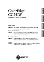 Eizo EIZO ColorEdge CG241W Setup Manual предпросмотр