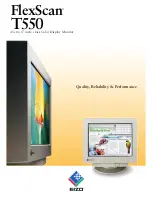 Предварительный просмотр 1 страницы Eizo EIZO FlexScan T 550  T550 T550 Brochure & Specs