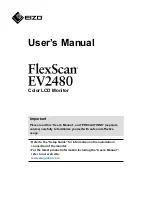 Eizo ElexScan EV2480 User Manual предпросмотр