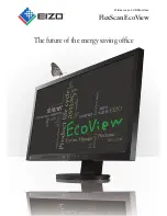 Предварительный просмотр 1 страницы Eizo FlexScan EcoView FlexScan EcoView Specification