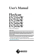 Preview for 1 page of Eizo FlexScan EV2316W User Manual