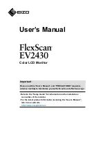 Preview for 1 page of Eizo FlexScan EV2430 User Manual