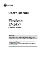 Preview for 1 page of Eizo FlexScan EV2457 User Manual