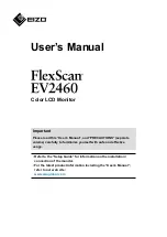 Предварительный просмотр 1 страницы Eizo FlexScan EV2460 User Manual