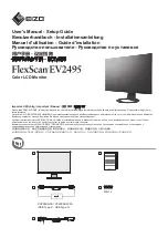 Preview for 1 page of Eizo FlexScan EV2495 User Manual & Setup Manual