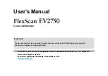 Предварительный просмотр 1 страницы Eizo FlexScan EV2750 User Manual