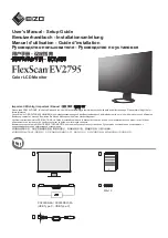 Eizo FlexScan EV2795 User Manual & Setup Manual preview