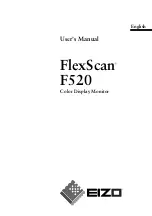 Preview for 1 page of Eizo FLEXSCAN F520 - User Manual