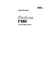 Eizo FLEXSCAN F980 User Manual preview