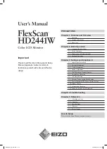 Eizo FLEXSCAN HD2441W - SETUP User Manual preview