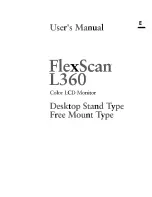 Предварительный просмотр 1 страницы Eizo FlexScan L360 User Manual