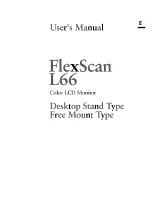 Preview for 1 page of Eizo FlexScan L66 User Manual