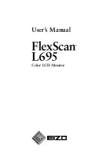 Preview for 1 page of Eizo FlexScan L695 User Manual