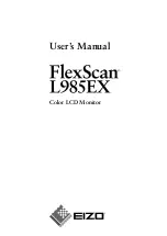 Eizo FlexScan L985EX User Manual предпросмотр