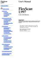 Предварительный просмотр 1 страницы Eizo FLEXSCAN L997 - Manual