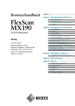 Preview for 1 page of Eizo FLEXSCAN MX190 (German) Bedienungsanleitung