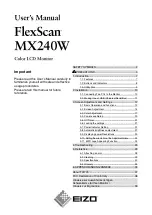 Предварительный просмотр 1 страницы Eizo FLEXSCAN MX240W User Manual