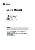 Eizo FlexScan S1503-A User Manual preview