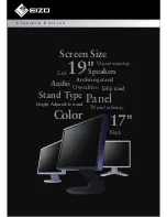 Предварительный просмотр 1 страницы Eizo FlexScan S1701 Brochure & Specs