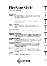 Eizo FlexScan s1910 Setup Manual предпросмотр