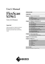 Eizo FlexScan S1961 User Manual предпросмотр