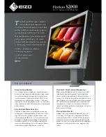 Предварительный просмотр 1 страницы Eizo FlexScan S2000 Specifications