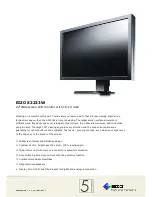 Предварительный просмотр 1 страницы Eizo FlexScan S2233W Specifications