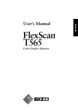 Preview for 1 page of Eizo FlexScan T 565 User Manual