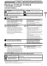 Предварительный просмотр 11 страницы Eizo FLEXSCAN T1501-B - Setup Manual