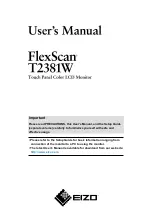 Eizo FlexScan T2381W User Manual предпросмотр